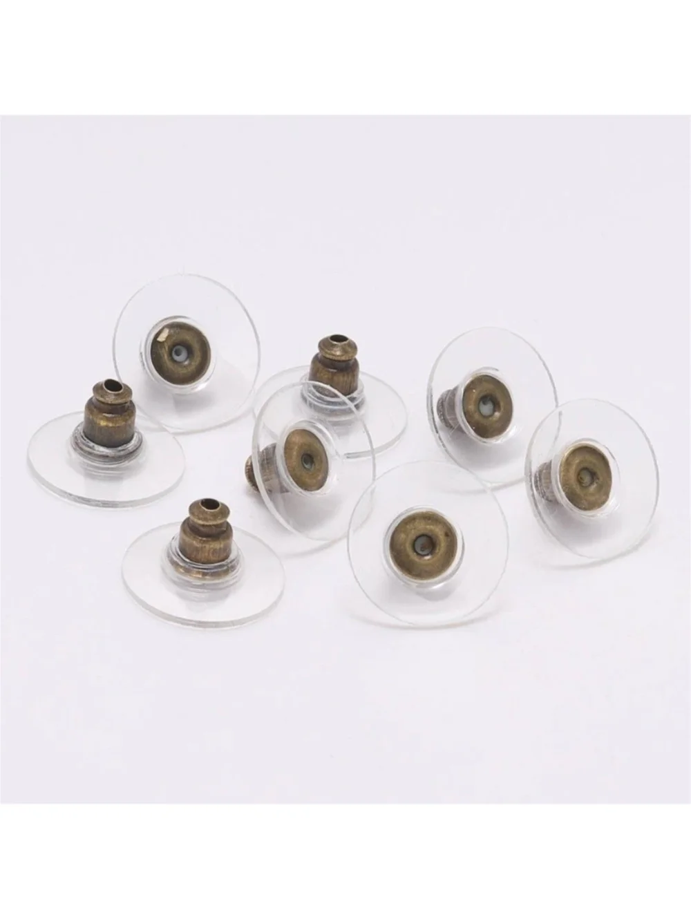 Large Antiqued Brass Comfort Clutch Earnuts Earring Backs Findings 10 pcs